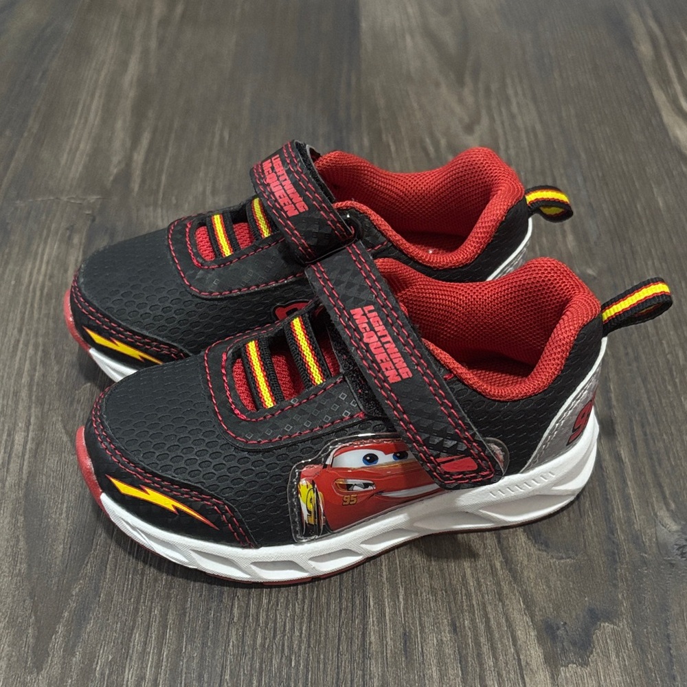 Disney Cars Kids Sneakers - Black, Red, and Yellow